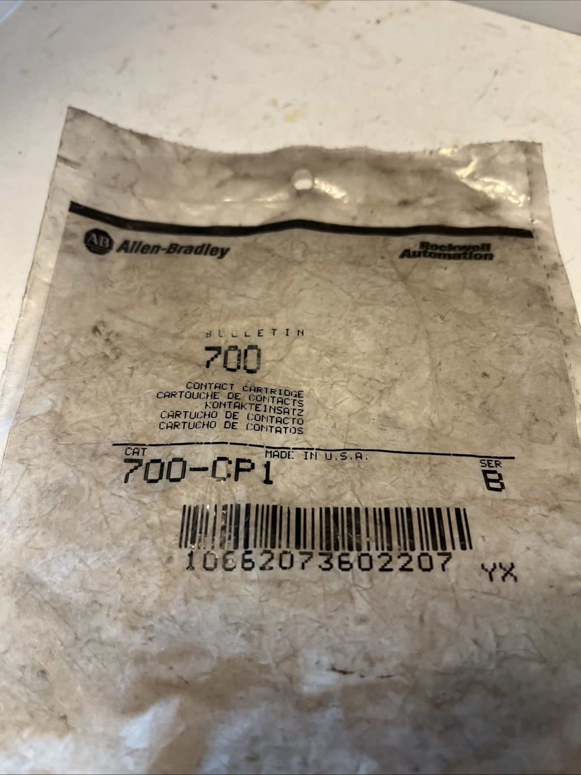 Allen Bradley 700-CP1 Contact Cartridge Series B Rockwell Automation NOS