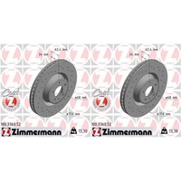 2X Zimmermann Sport Bremsscheiben 356Mm Gelocht Vorne Passend FüR Audi A6