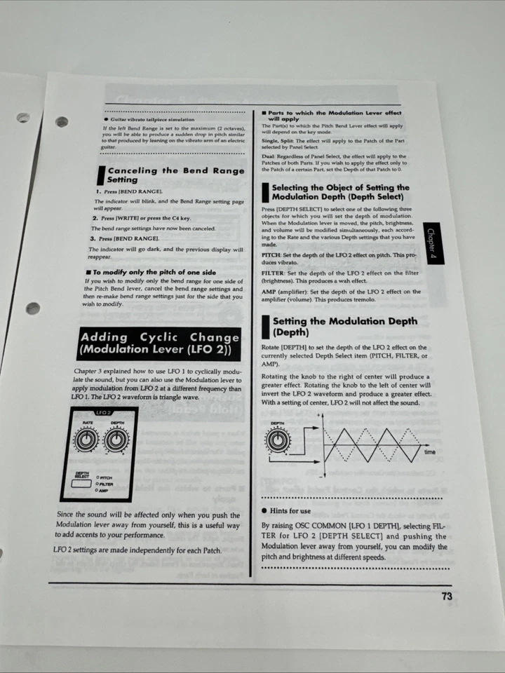 ROLAND JP-8000 SYNTHESIZER OWNER'S MANUAL - JP 8000 - JP8000 - Image 4 of 4