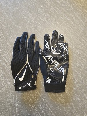 Nike Superbad 6.0 Football Gloves Alpha Print Black/White   Small:NEW