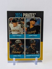 2024 Topps Heritage High Number Pirates Quad 75TQ-11 Skenes Cruz McCutchen Jones
