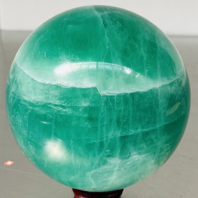 2320G Natural green fluorite Quartz Sphere Crystal Energy Ball Reiki Healing