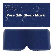 100 Mulberry Silk Sleep Mask for Women  Men Beauty Sleep, Adjustable Blindf...
