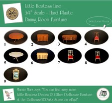 MARX Vintage Dollhouse Furniture, Little Hostess Line, 3/4" Scale