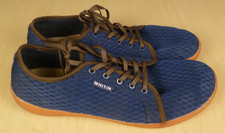 Whitin Minimalist Barefoot Shoes Mens Size EU 47 US 13 Mesh Lace Up Blue