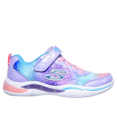 Skechers Kinder Sneaker S Lights Power Petal Touch Verschluss lila UK Größe