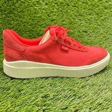 Kizik Prague 2 Womens Size 6.5 Red Cream Athletic Hands Free Shoes Sneakers