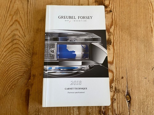 Livre Catalogue GREUBEL FORSEY