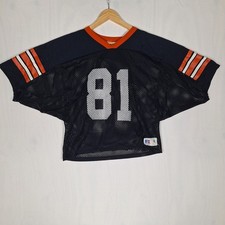 Russell Athletic Vintage 90s Mesh Football Jersey 81 Made in USA Black Orange M