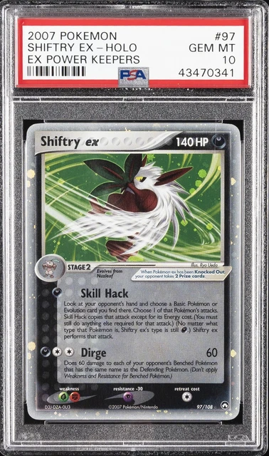 2007 POKEMON EX POWER KEEPERS #97 SHIFTRY EX-HOLO PSA 10