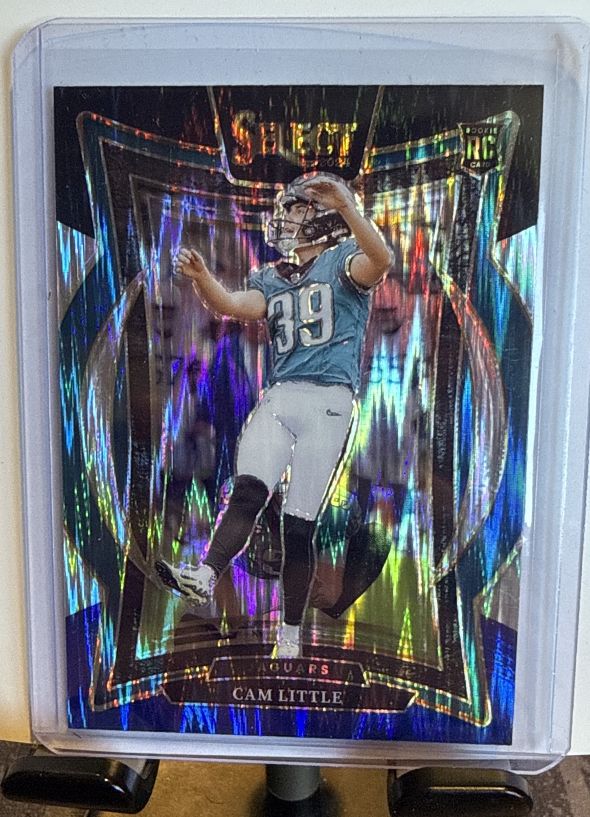 2024 Panini Select - Concourse Cam Little #49 Black & Blue Shock Prizm (RC)