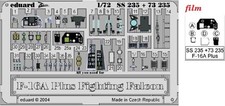 Eduard ZooM 1/72 F-16A Plus Falcon Photoetch Color Interior (Hasegawa) SS235