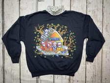 VTG Bird House General Store Flying South Sale Fall Women's Turtleneck Sweater