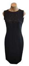VERSACE Black Sleeveless Dress with Seaming Detail, Beading and Paillettes 42/8