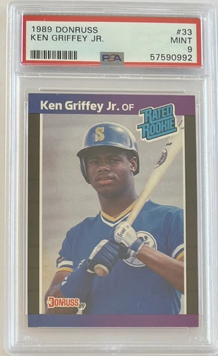 1989 Donruss Ken Griffey Jr. Rookie #33 PSA 9 Mint HOF Seattle Mariners (B238)#3