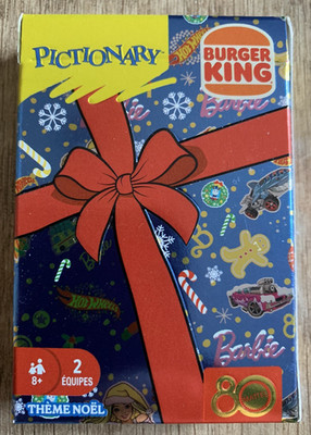 PICTIONARY Barbie Mattel Hot Wheels Special Edition Burger King Thema Weihnachten 5/7