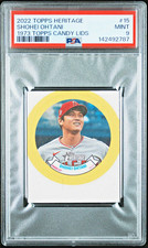 2022 Topps Heritage 1973 Candy Lids Baseball Stars Shohei Ohtani #15 PSA 9