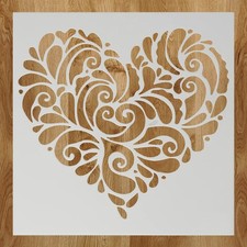 Heart Stencil for Painting - DIY Decorative Paint Stencil for Walls, Furnitur...