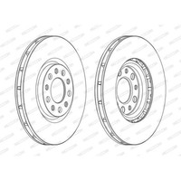 Ferodo 2X Bremsscheibe Vorne Ø305 Mm FüR Fiat 500X 334_ 1.4 1.6 334 1.3 D