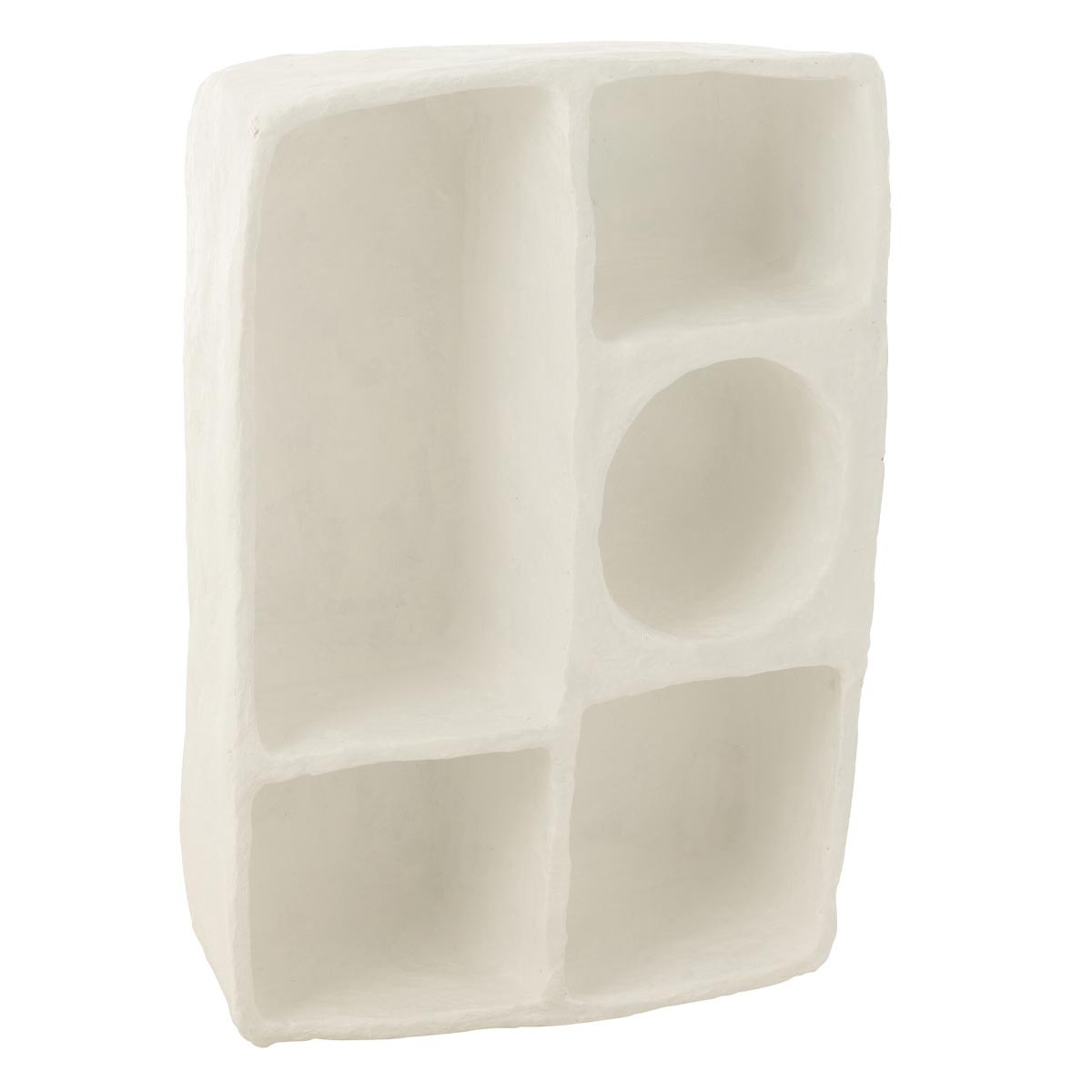 Étagère murale en papier mâché blanc Flint 80cm pour décoration salon et chambre