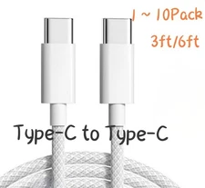 1-4PCS 3ft/6ft USB-C to USB-C Cable PD Fast Charger Cord For iPhone 15 16 17