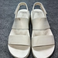 REEF Water Vista Slingback Strappy Sandals White PVC Free Women  s