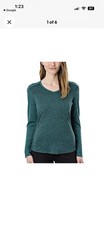 SEG&rsquo;MENTS Women&rsquo;s Long Sleeve Teal Green, Merino Wool Base Layer, Sz M.