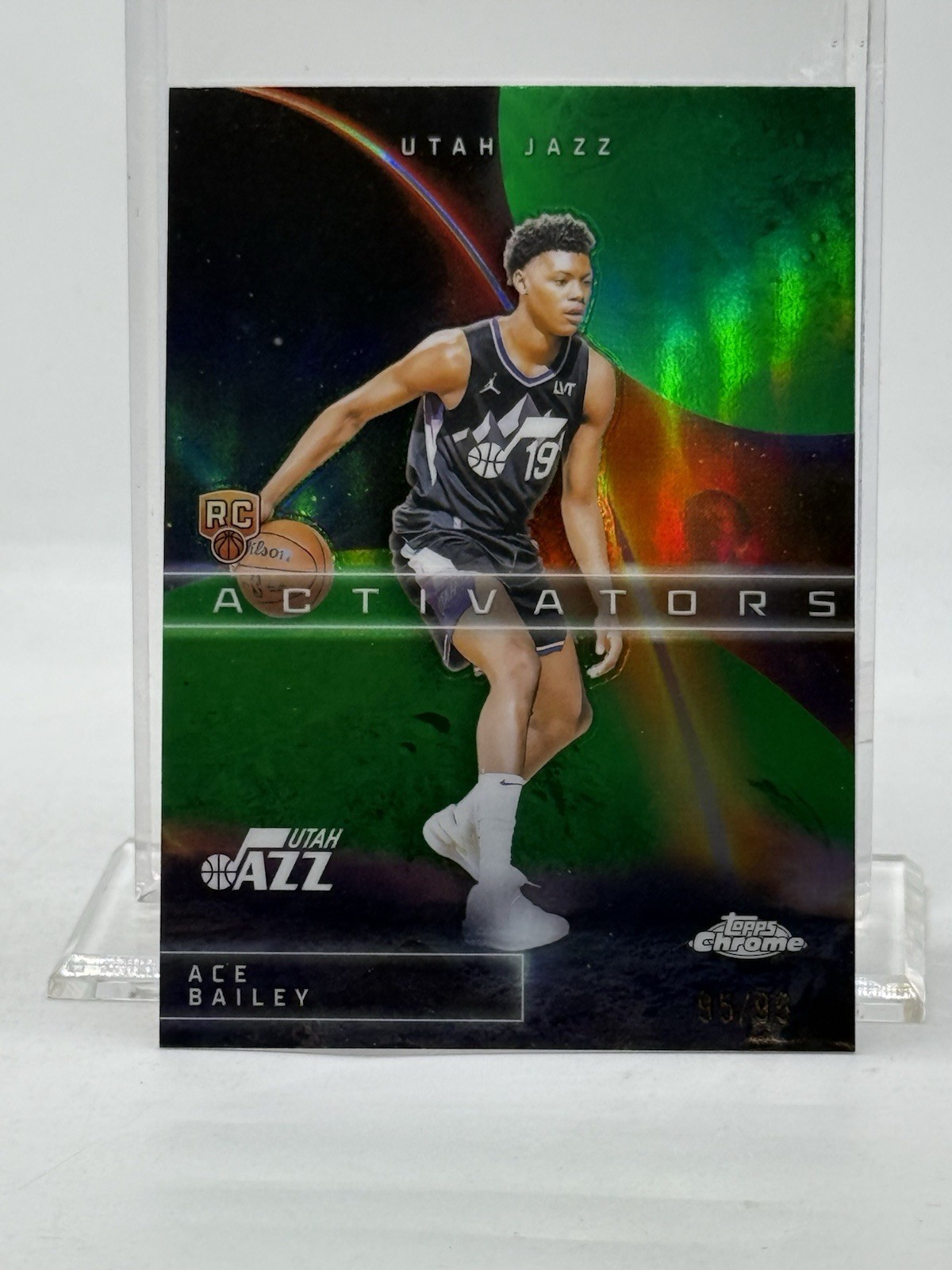 2025 Topps Chrome Activators Green Refractor ACE BAILEY (#'d / 99) Jazz