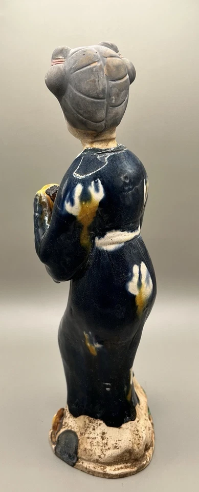 "Antigua figura funeraria antigua china grande de mujeres músicas 13"" H" Foto 4 de 4