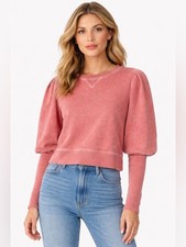 VERONICA BEARD Analeigh Rosewood Crewneck Sweatshirt Size M Peru Pima Cotton