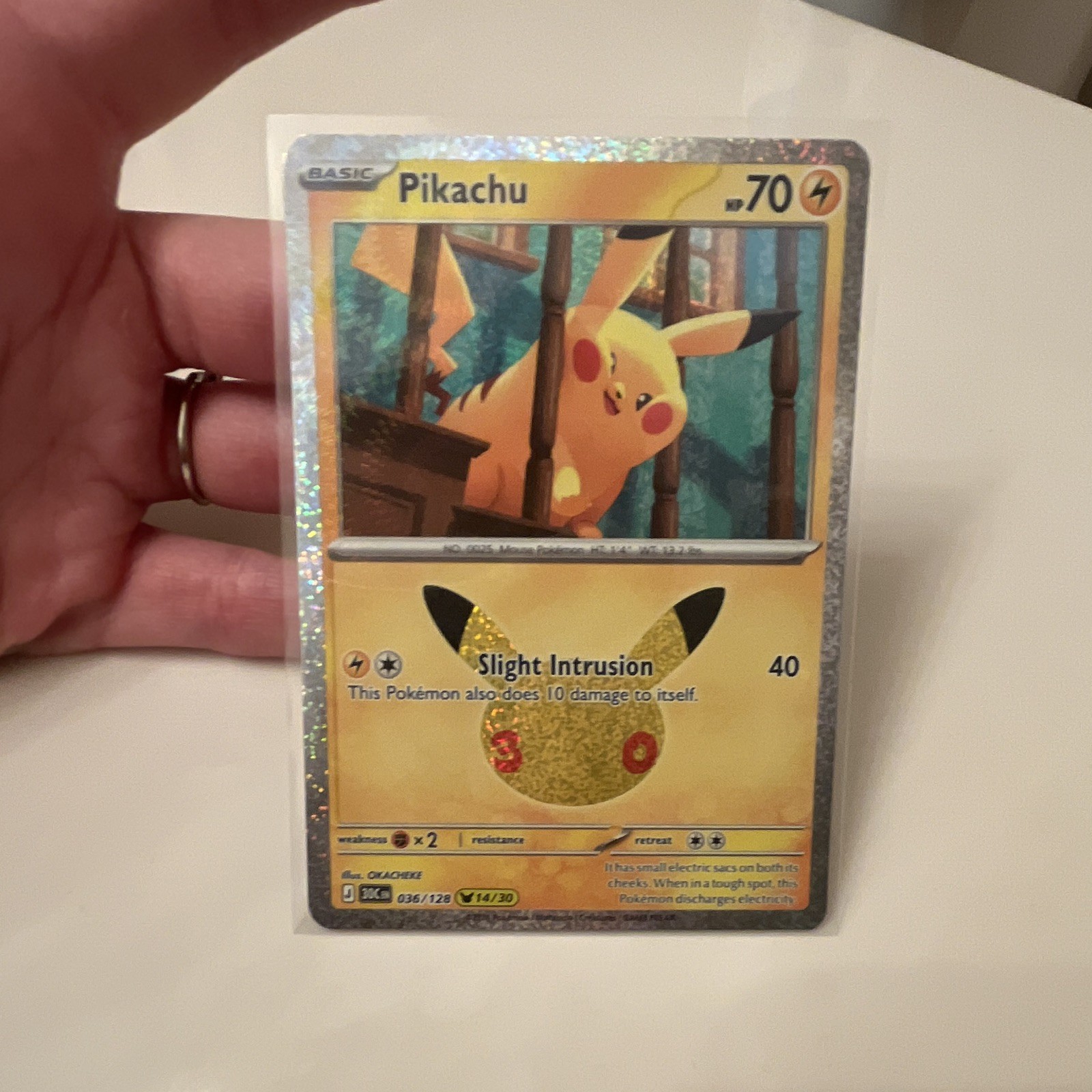 The Pokemon Company Pikachu Celebrations 036/128 14/30 English Holo 70 HP