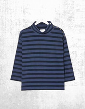 Women’s Fat Face Sweatshirt Long Sleeve Thayer Funnel Stripe Navy (Defect)