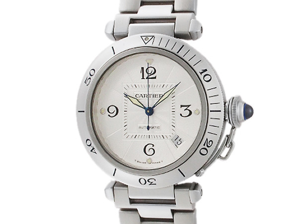 Cartier Pasha 38mm Silver Dial Stainless Steel Automatic Men's Watch W31031H3-image