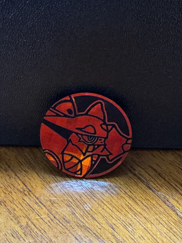 Volcanion Red Pokemon TCG Official Authentic Collectable Coin Standard ~ A3-2a-B