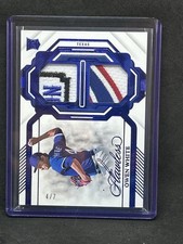 OWEN WHITE 2023 Panini Flawless Sapphire Dual RC Jersey 6 Color Patch /7 Sh
