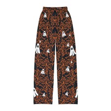 Kids Halloween Orange Pajama Pants Sleep Loungewear Soft Cozy