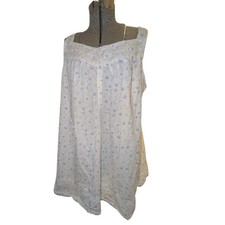 Vintage Cottagecore floral Lace Tail sleeveless nightgown plus size 2X