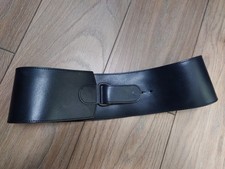 Wide OSKA Leather Belt Dark Brow Buckle Made In Italy One Size 34"-36"