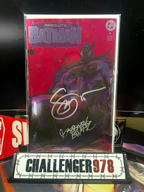 Absolute Batman #4 Snyder + Besch DOUBLE SIGNED FOIL w/ COA + TOPLOADER