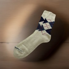 VTG Socks Men's Hosiery Acrylic Blend Stripe Multi Color Crew Size 9-11 USA Made