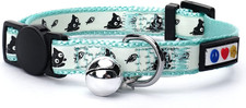 Glow in the Dark Cat Collar with Breakaway Safety Buckle Bell Adjustable Kitte