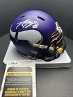 Adrian Peterson Signed Vikings Mini Helmet Gold Visor Five Star Auth