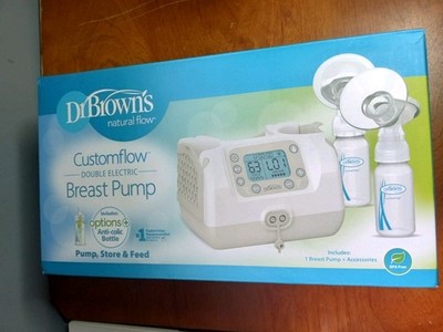 Dr Brown's Customflow Double Electric Breast Pump With Adapter New Open Box