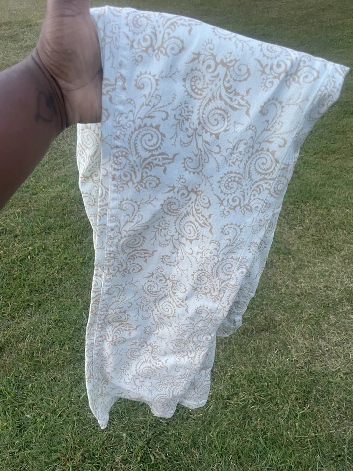 Pantalones/jeans CHRISTOPHER BLUE talla 2 pierna recta dorado y azul pálido hechos en EE. UU. Foto 3 de 4