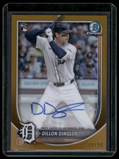 2025 Bowman Chrome #CRA-DD Dillon Dingler Rookie Autographs Gold #/50