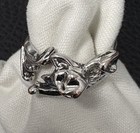 Bat Ring Size 6.5 Silver Tone Gothic Statement Jewelry Halloween Witchy — photo 1