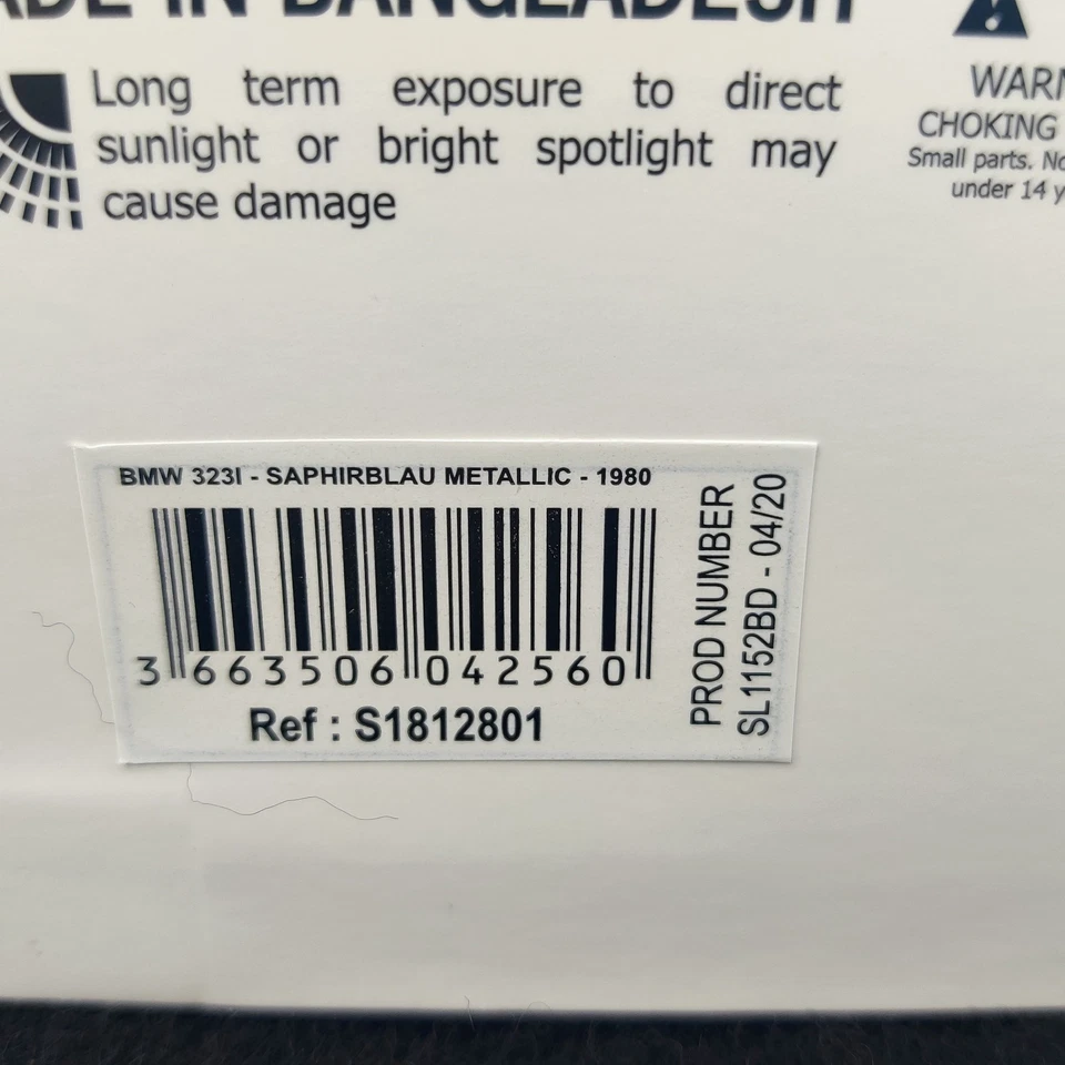 VOITURE SOLIDO BMW E21 323I SAPHIRBLAU METALLIC 1980 1:18 NEUF BOITE  S1812801 - Photo 4/4