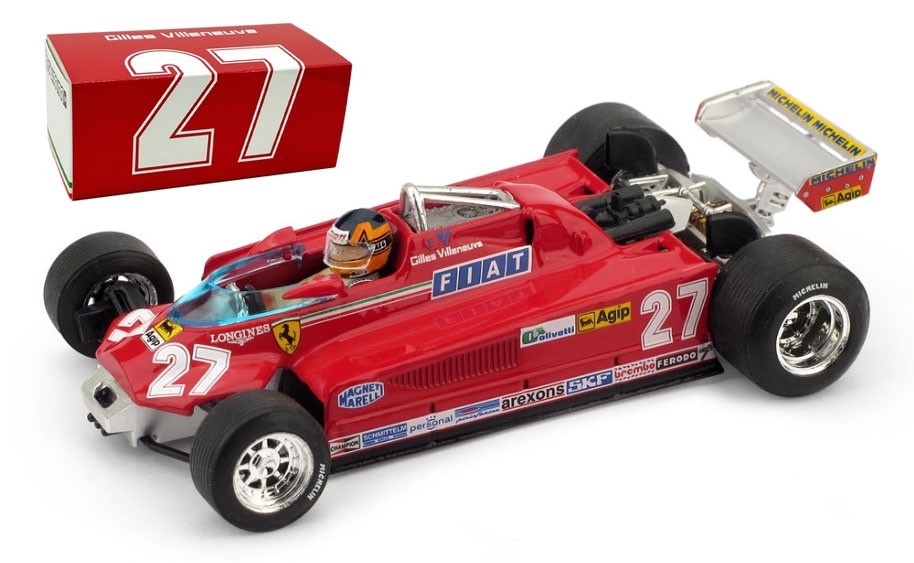 Brumm R438-CH Ferrari 126CK Turbo Canadian GP 1981 - G Villeneuve 1/43 Scale
