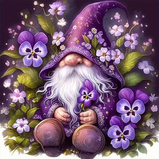 Gnome Flower Diamond Art Kits for Adults, 5D Diamond Painting Kits for Adults Be
