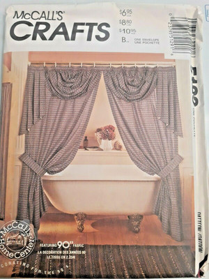McCall's 5129 Curtains Window Treatment Shower Craft Sewing Pattern UC VTG 90's 